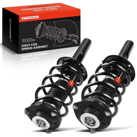 A-Premium Front Pair (2) Complete Strut & Coil Spring Assembly Compatible with Volkswagen Jetta Passat Beetle Eos Golf GTI, Driver and Passenger Side