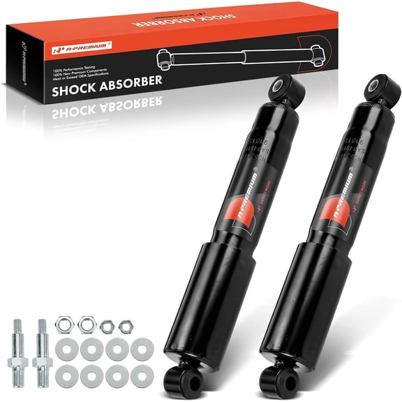 A-Premium Front Pair (2) Shock Absorber Compatible with Chevrolet Suburban, Blazer, C10 C20 C30 Panel Pickup, K5 Blazer, P10, P20, R10, R20, R2500, R30, R3500 & GMC Jimmy, 1000 1500 2500 Series