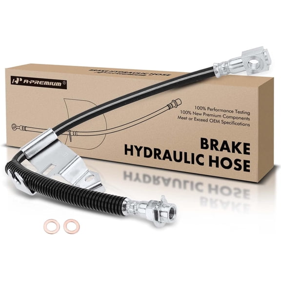 A-Premium Front Passenger Brake Hydraulic Hose Compatible with Select Cadillac, Buick, Oldsmobile and Pontiac Models - Allante, DeVille, Eldorado, Seville, LeSabre, Riviera, Park Avenue, Bonneville