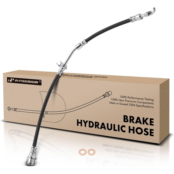 A-Premium Front Passenger Brake Hydraulic Hose Compatible with Select Toyota and Scion Models - Yaris 2006-2013, Prius C 2012-2017, xD 2008-2014 - Replace# 9094702E07
