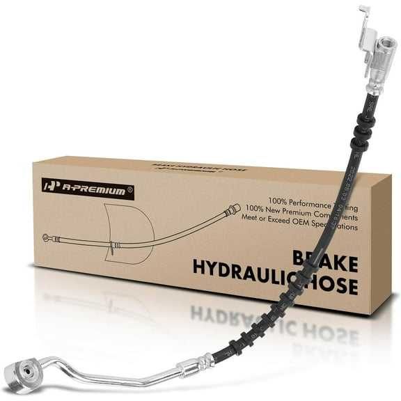 A-Premium Front Passenger Brake Hydraulic Hose Compatible with Jeep Models - Wrangler 1990 1991 1992 1993 1994 1995 - Replace# 52008778AC