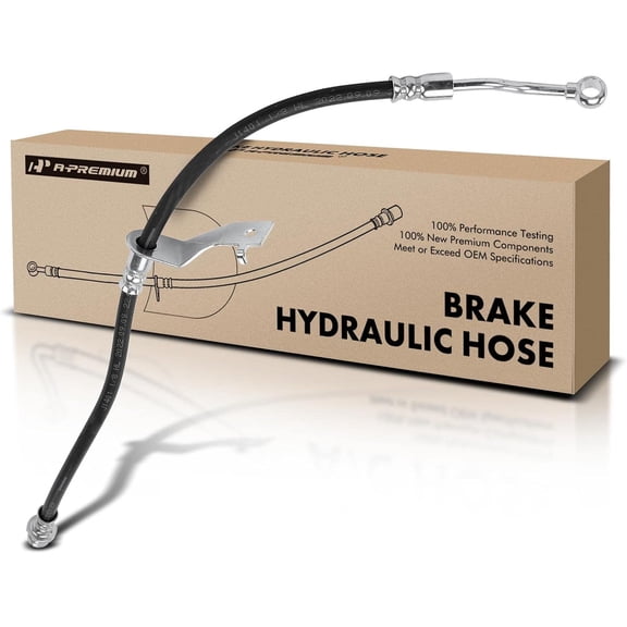 A-Premium Front Passenger Brake Hydraulic Hose Compatible with Select Kia Models - Rio 2012 2013 2014 2015 2016 2017 - Replace# 587321W000
