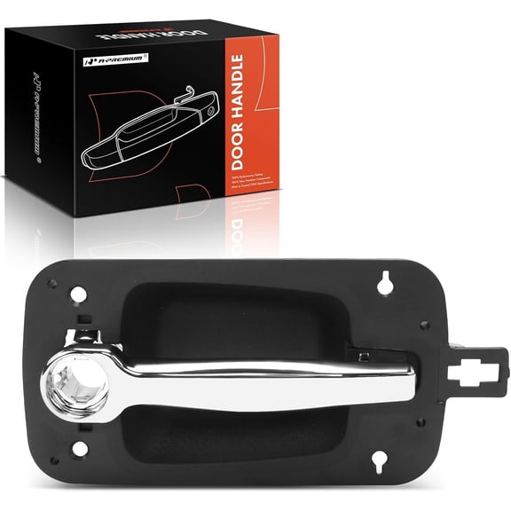 A-Premium Front Passenger Side Exterior Door Handle with Keyhole Compatible with International Harvester ProStar 2008-2014, Black Bezel with Chrome Lever, Replace# 2511122C91, 2594006C1