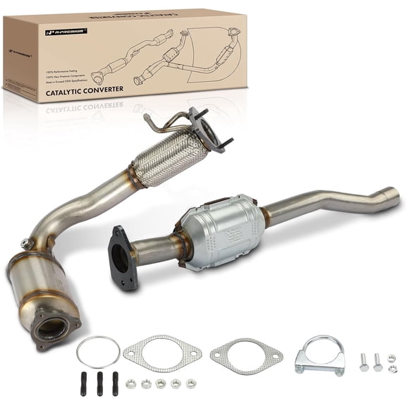 A-Premium Front and Rear 2-PC Catalytic Converter Kit Direct-Fit Compatible with Chevrolet Equinox 2010-2014 2.4L & GMC Terrain 2010-2014 2.4L, EPA Compliant