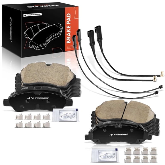 A-Premium Front and Rear Ceramic Disc Brake Pads Set Compatible with Select Ford Models - Transit-150 2015-2019 Transit-250 2015-2019 Transit-350 2015-2019 Transit-350 HD 2015-2019 8 Pcs