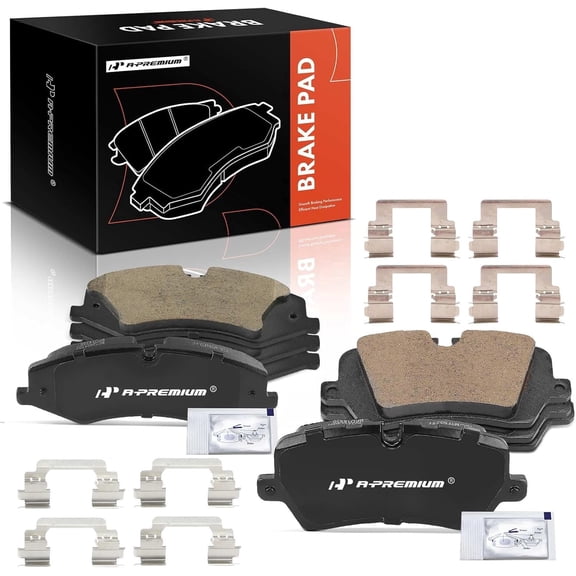 A-Premium Front and Rear Ceramic Disc Brake Pads Set Compatible with Select Land Rover Models - Range Rover 2014-2015/2017 Discovery 2017 Range Rover Sport 2014-2017 8 Pcs