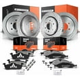 thumbnail image 1 of A-Premium Front & Rear Drilled and Slotted Disc Brake Rotors + Ceramic Pads Kit Compatible with Select Ford and Lincoln Models - Expedition/Navigator 2007 2008 2009, 12-PC Set, 1 of 9