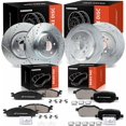 thumbnail image 1 of A-Premium Front and Rear Drilled and Slotted Disc Brake Rotors + Ceramic Pads Kit Compatible with Select Ford & Lincoln Models - Explorer 2011-2019, Taurus 2010-2019, Flex, MKS, MKT, 12-PC Set, 1 of 9
