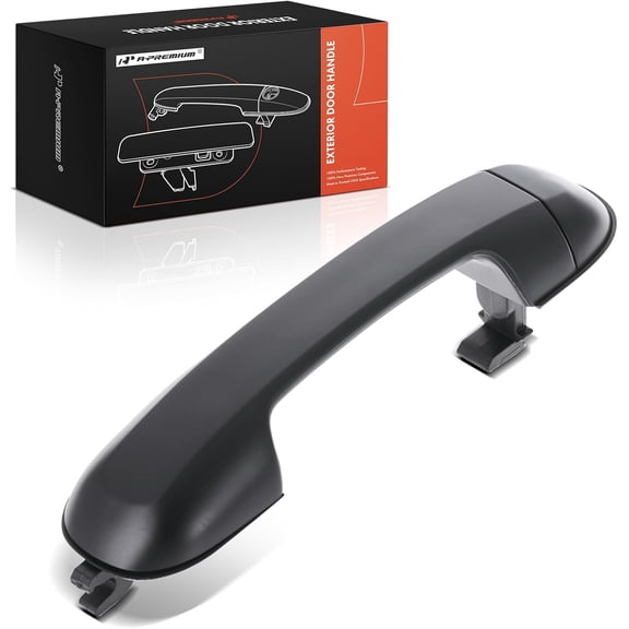 A-Premium Front or Rear Driver or Passenger Side Exterior Door Handle Compatible with Ford Transit Connect 2010 2011 2012 2013, Smooth Black, Replace# 9T1Z-6122404-AB
