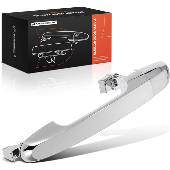 A-Premium Front or Rear Driver or Passenger Side Exterior Door Handle Compatible with Kia Forte 2010 2011 2012 2013, with Keyless Entry, Chrome, Replace# 82652-1M030, 82651-1M020
