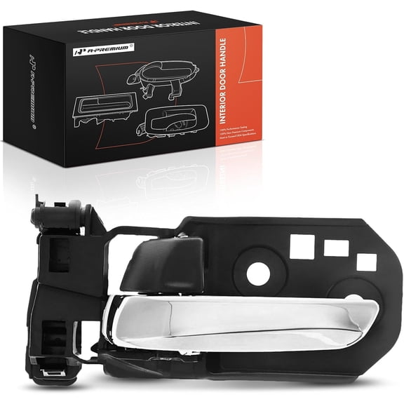 A-Premium Front or Rear Driver Side Interior Door Handle Compatible with Honda Pilot 2016-2022, Ridgeline 2017-2022, Passport 2019-2022, Black Housing with Chrome Lever, Replace# 72160TG7A01ZB