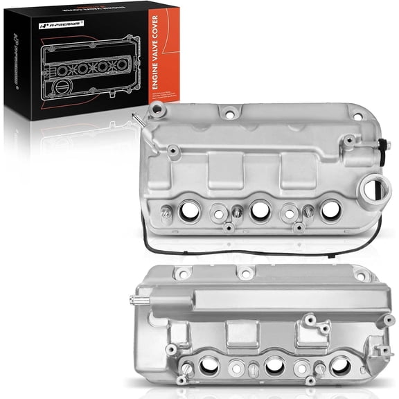 A-Premium Front Rear Engine Valve Cover Compatible with Honda Accord 2008-2012,Accord Crosstour 2010-2011, Pilot 2012-2015, Odyssey 2008-2010, Ridgeline 2009-2014, Crosstour & Acura RDX 2013-2015, TL