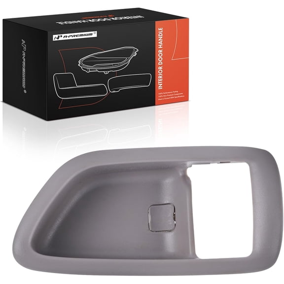 A-Premium Front or Rear Left Driver Side Interior Door Handle Bezel Compatible with Toyota Tundra 2004-2006 Crew Cab Pickup, Avalon 2000-2004, Sequoia 2001-2007, Gray, Replace# 69278-AC010-B1