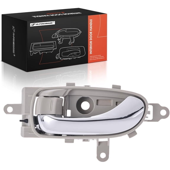 A-Premium Front or Rear Left Driver Side Interior Door Handle Compatible with Nissan Leaf 2013-2023, Gray Housing with Chrome Lever, Replace# 80671-3NF0A