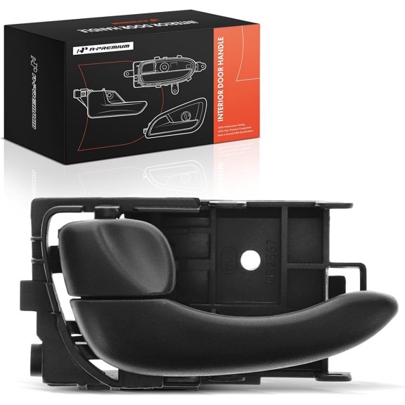 A-Premium Front or Rear Left Driver Side Interior Door Handle Compatible with Nissan Maxima 2000 2001 2002 2003, Textured Black, with door lock button