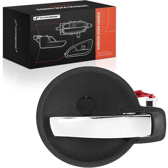 A-Premium Front or Rear Passenger Side Interior Door Handle Compatible with Dodge Charger 2006-2010, Magnum 2005-2008, Gray Housing with Chrome Lever, Replace# 1LF90XDVAA