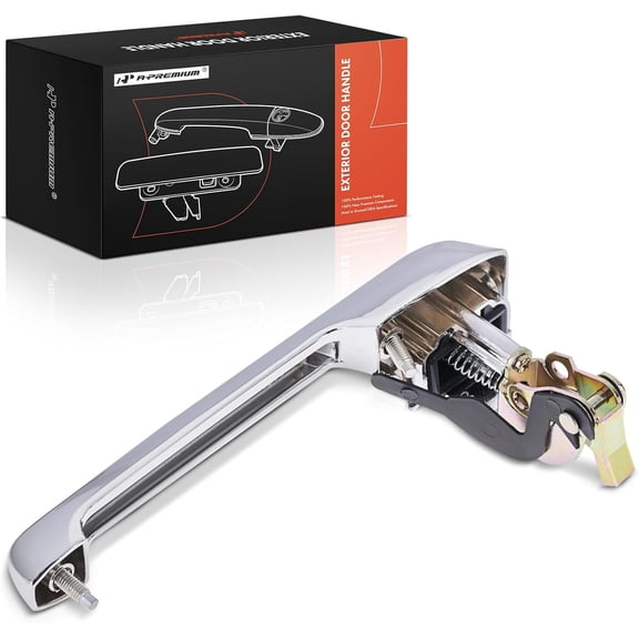 A-Premium Front or Rear Right Passenger Side Exterior Door Handle Compatible with Ford F-100, F-150, F-250, F-350, F-250 HD, F-450 Super Duty, F-53 Motorhome Chassis, F-800, Bronco, Chrome
