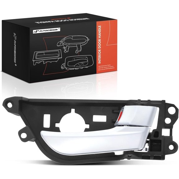 A-Premium Front or Rear Right Passenger Side Interior Door Handle Compatible with Hyundai Veloster 2013 2014 2015 2016 2017, Silver Lever, Replace# 826202V010SDH, 82620-2V010-SDH