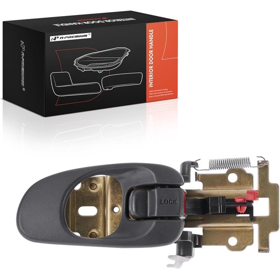 A-Premium Front or Rear Right Passenger Side Interior Door Handle Compatible with Kia Sephia 1998-2001, Spectra 2000-2003 Hatchback, Painted Dark Gray, Replace# 0K9A4-58330C96