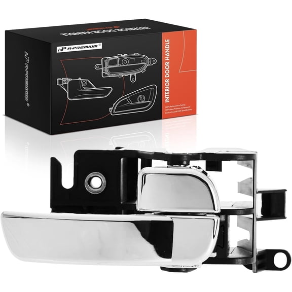 A-Premium Front or Rear Right Passenger Side Interior Door Handle Compatible with Nissan Frontier 2005-2019, Pathfinder 2005-2012, Xterra 2005-2014, Chrome, Replace# 80670-9BK0A, 80670-EA500