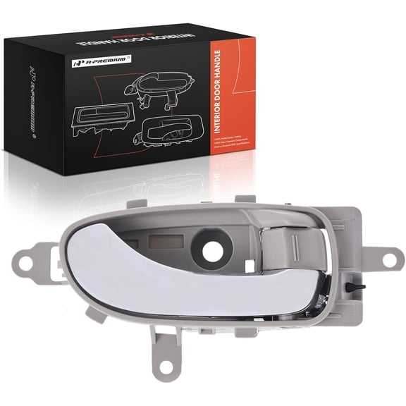 A-Premium Front or Rear Right Passenger Side Interior Door Handle Compatible with Nissan Leaf 2011-2023, Gray Housing with Chrome Lever, Replace# 80670-3NF0A