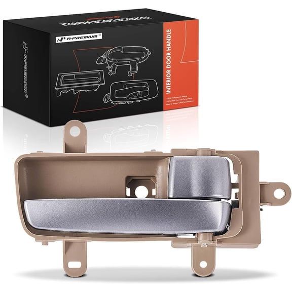 A-Premium Front or Rear Right Passenger Side Interior Door Handle Compatible with Nissan Maxima 2004 2005, Beige Housing with Silver Lever, Replace# 80670-7Y000