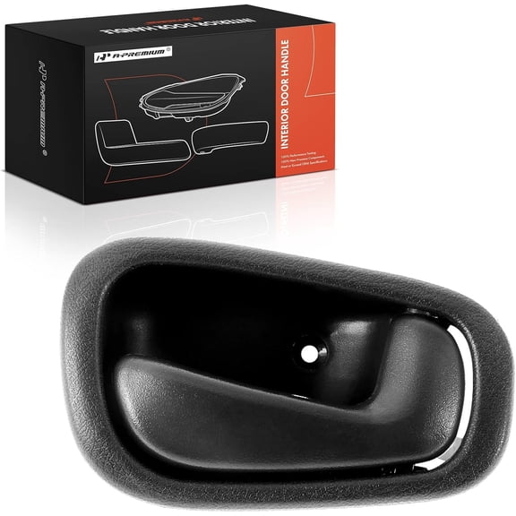 A-Premium Front or Rear Right Passenger Side Interior Door Handle Compatible with Toyota Corolla 1998 1999 2000 2001 2002, Deep Gray, Without Power Locks, Replace# 69205-02050-B1
