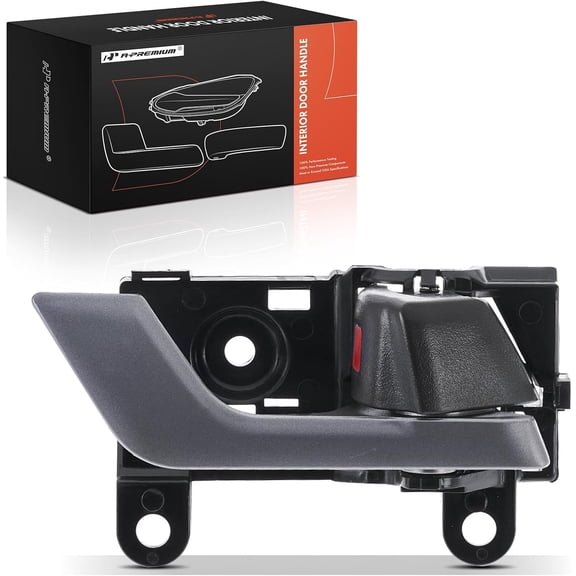 A-Premium Front or Rear Right Passenger Side Interior Door Handle Compatible with Toyota Highlander 2008-2013, Painted Silver Lever with Beige Knob, Replace# 69205-28120-E2, 6920528120E2