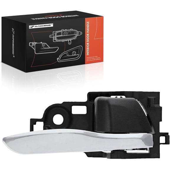 A-Premium Front or Rear Right Passenger Side Interior Door Handle Compatible with Toyota Prius 2016-2022, Prius AWD-e 2019-2022, Prius Prime 2017-2022, Chrome Lever and Black Knob, # 69205-47070-C0