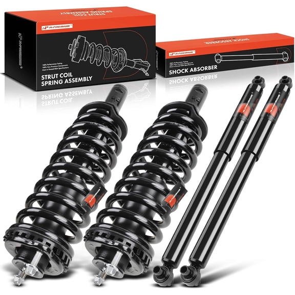 A-Premium Front and Rear Shock Absorber Struts Compatible with Chevrolet Trailblazer 2002-2009, Trailblazer EXT 2002-2006 & GMC Envoy 2002-2009, Envoy XL 2002-2006, Envoy XUV 2004-2005 - [L6 4.2L]