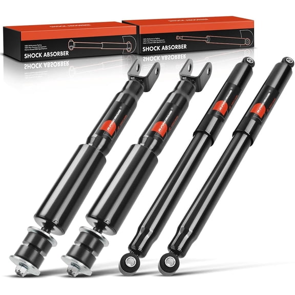 A-Premium Front and Rear Shock Absorbers Struts Compatible with Chevrolet GMC Silverado 1500 Sierra 1500 (Classic) 1999-2007 -[4WD, Exc. Electronic Suspension & Quadrasteer]