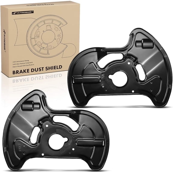 A-Premium Front or Rear Side Brake Dust Shield Compatible with Select Mercedes-Benz Models - E350 2010-2014, E400, E550, SLC300, SLK250, SLK300, SLK350, SLK55 AMG - Replace# 2044202644, 2-PC Set
