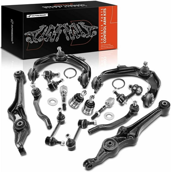 A-Premium Front Rear Suspension Kit Control Arm Ball Joint Tie Rod End Sway Bar Link Compatible with Honda Accord 1998 1999 2000 2001 2002 14-PC Set
