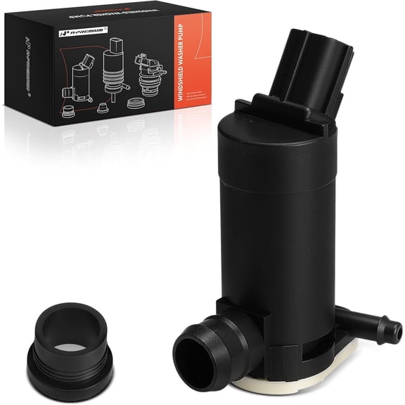 A-Premium Front or Rear Windshield Washer Pump Compatible with Ford F-150, Explorer, Focus, Taurus, Expedition, Excursion, Five Hundred, Freestyle & Lincoln Navigator, Aviator & Mercury Montego