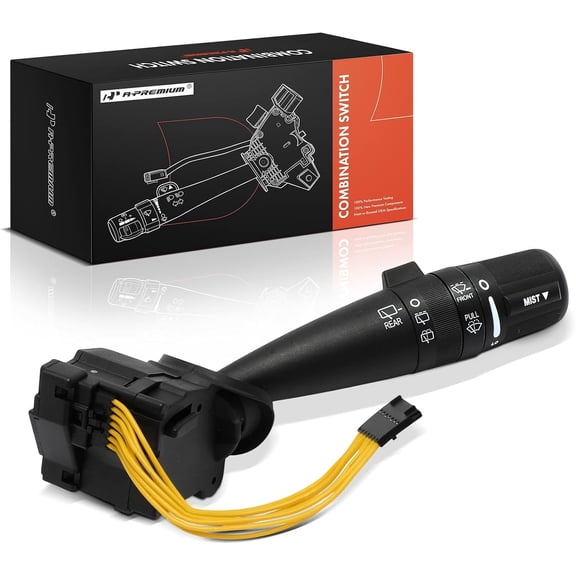 A-Premium Front & Rear Windshield Wiper and Washer Switch Assembly Compatible with Jeep Wrangler, Compass, Patriot, Liberty, Commander & Dodge Journey, Caliber, Nitro & Chrysler PT Cruiser