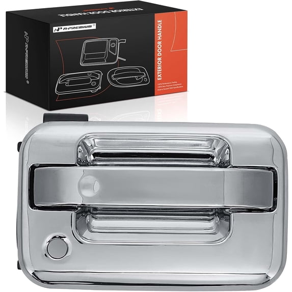 A-Premium Front Right Passenger Side Exterior Door Handle Compatible with Ford F-150 F150 2004-2014 & Lincoln Mark LT 2006-2008, Chrome, Replace# 6L3Z1522404ABCH