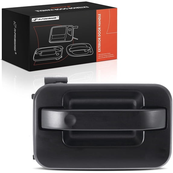 A-Premium Front Right Passenger Side Exterior Door Handle Compatible with Ford F-150 F150 2004-2014 & Lincoln Mark LT 2006-2008, Smooth Black, Replace# 9L3Z-1522404-CAPTM