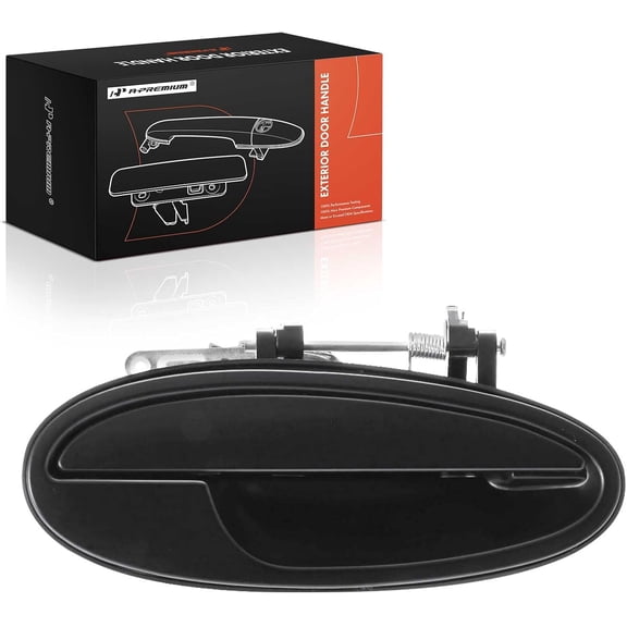 A-Premium Front Right Passenger Side Exterior Door Handle Compatible with Buick Park Avenue 2001 2002 2003 2004 2005, Smooth Black, Replace# 25705674