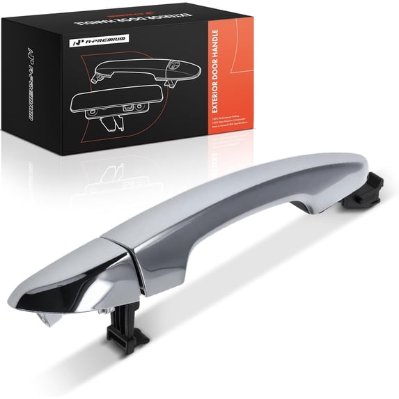 A-Premium Front Right Passenger Side Exterior Door Handle Compatible with Hyundai Sonata 2015 2016 2017 2018 2019, Silver