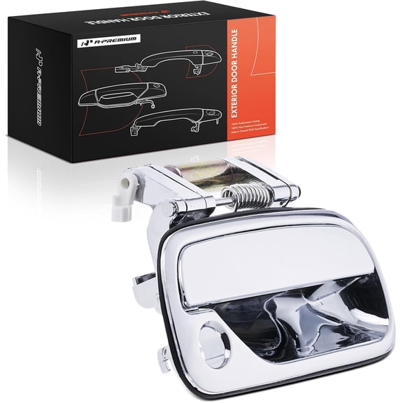 A-Premium Front Right Passenger Side Exterior Door Handle with Keyhole Compatible with Toyota Tundra 2000-2003, Tundra 2004-2006 Extended Cab Pickup, Tundra 2004-2006 Standard Cab Pickup, Chrome