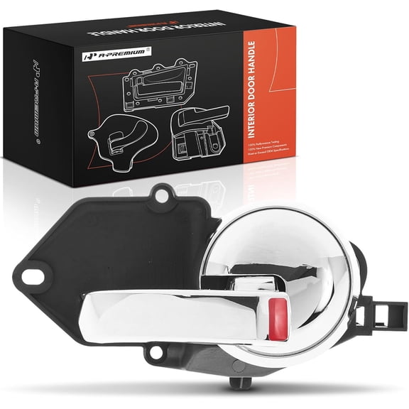 A-Premium Front Right Passenger Side Interior Door Handle Compatible with Fiat 500 2012-2019, Chrome
