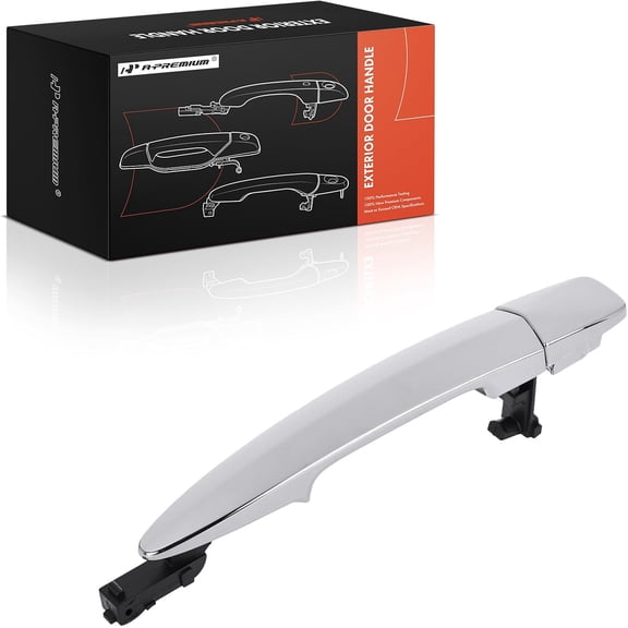 A-Premium Front Right or Rear Exterior Door Handle Compatible with Nissan Sentra 2013-2019, Murano 2009-2014, Maxima 2009-2014, Leaf 2011-2017, Without Passive Entry, Chrome, Replace# 80640-1AA0A