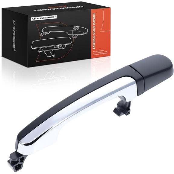 A-Premium Front Right or Rear Left or Rear Right Exterior Door Handle Compatible with Ford Taurus/Taurus X, 2008-2009, Primed Black with Chrome Insert, Replace# 8G1Z-5422404-AE