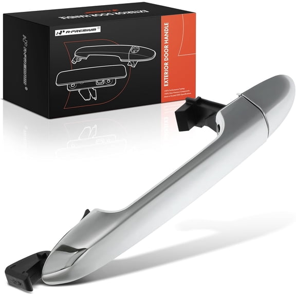 A-Premium Front Right or Rear Left or Rear Right Side Exterior Door Handle Compatible with Kia Rio 2012-2017 Sedan, Without Smart Entry System, Chrome, Replace# 82652-1W030, 826521W030
