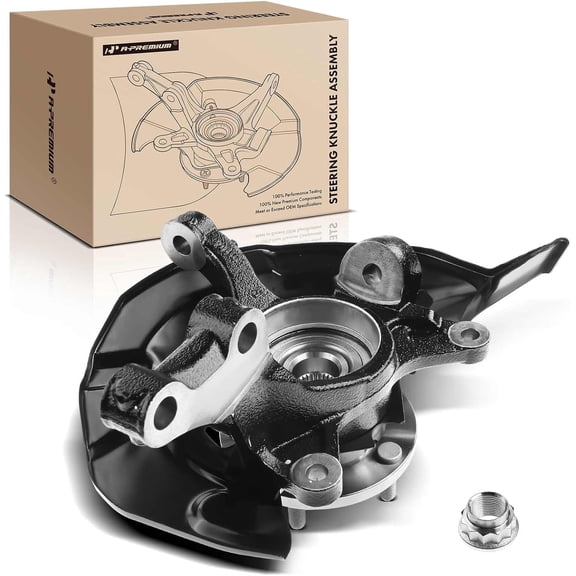 A-Premium Front Right Steering Knuckle & Wheel Bearing Hub Assembly Compatible with Toyota Camry XLE SE & Lexus ES330 2004 2005 2006 with 5-Lug Passenger Side