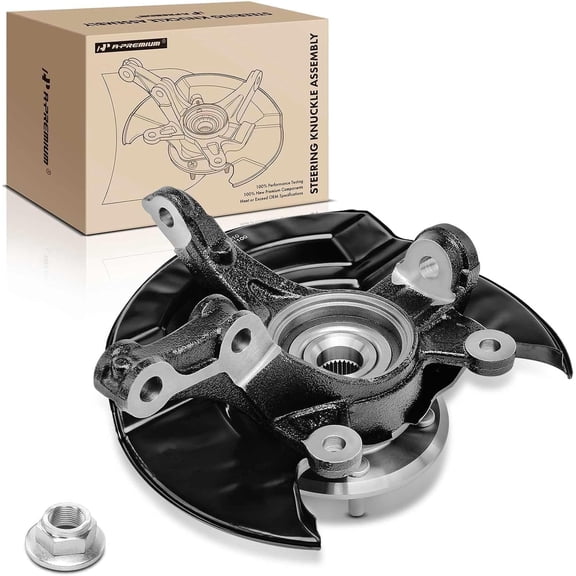 A-Premium Front Right Steering Knuckle & Wheel Bearing Hub Assembly Compatible with Honda CR-V CRV 2007 2008 2009 2.4L Passenger Side