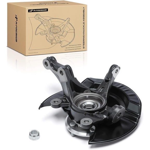 A-Premium Front Right Steering Knuckle & Wheel Bearing Hub Assembly Compatible with Honda CR-V CRV 2007 2008 2009, 2.4L, Passenger Side, Replaces 51211SWAA00, 45255STKA00, 44600SJKJ00