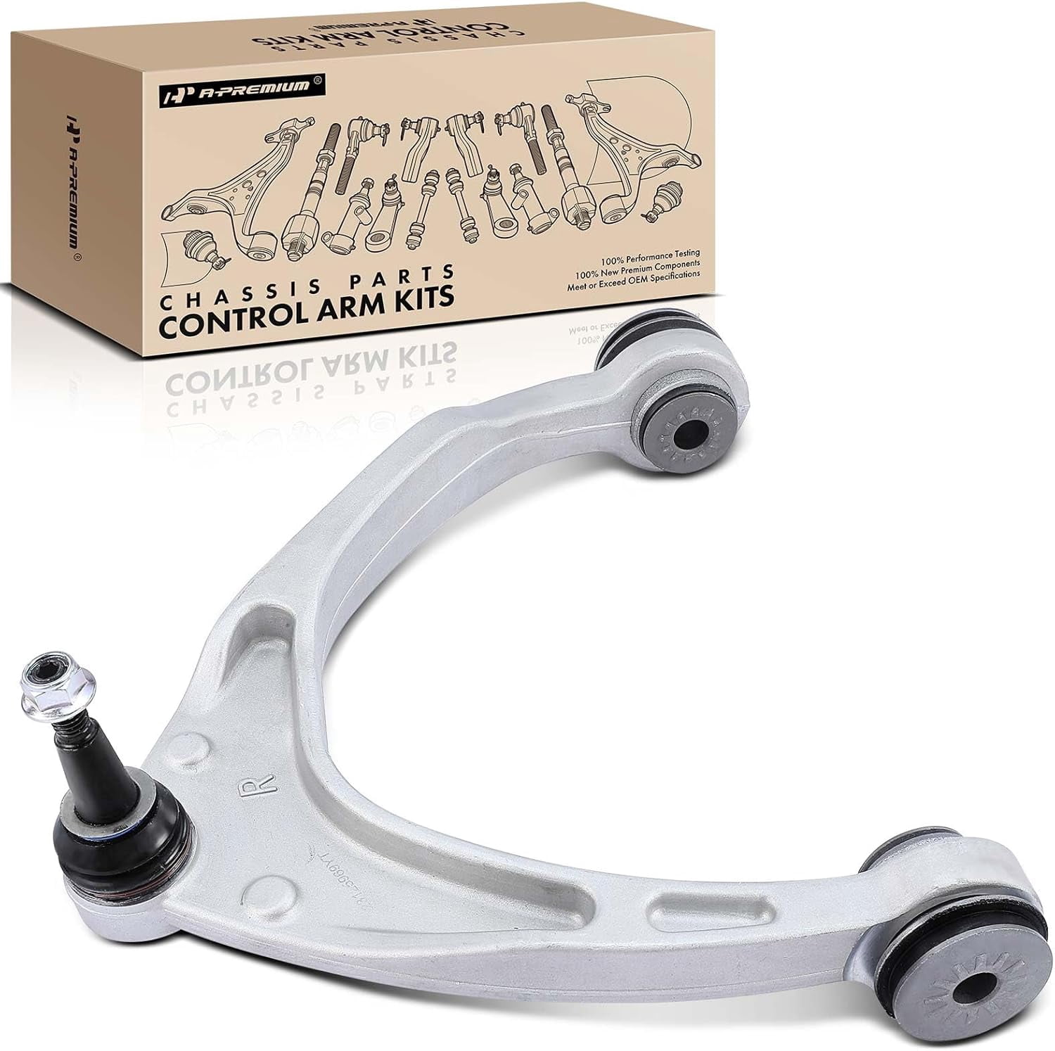 A-Premium Front Right Upper Control Arm, with Ball Joint & Bushing, Compatible with Chevy Cadillac GMC - 2014-2016 - Silverado 1500, Sierra 1500, Escalade (ESV), Yukon (XL), Tahoe, Suburban