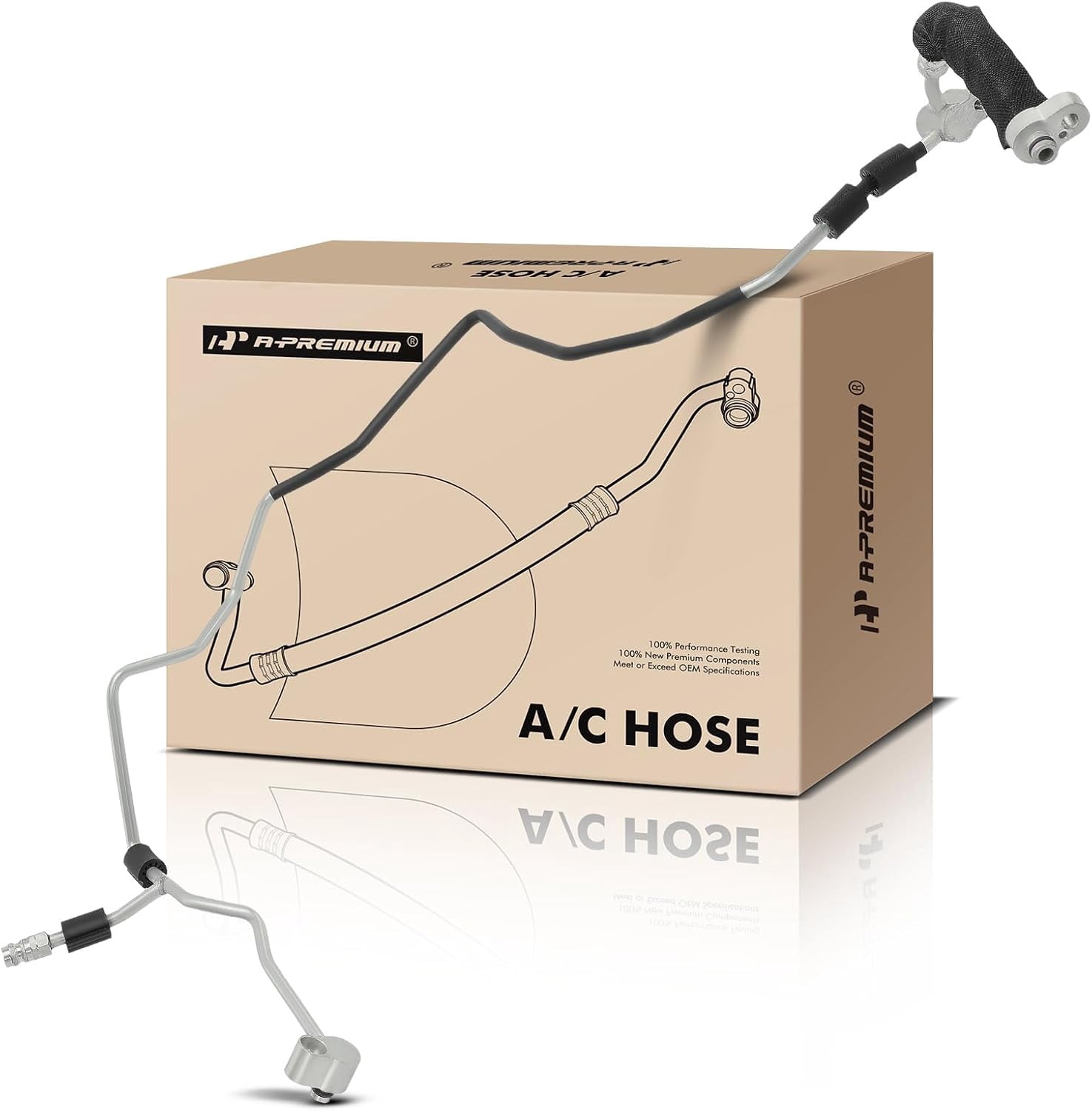 A-Premium Front Side A/C Liquid Line Hose Assembly Compatible with Audi Q7 2007-2015 & Volkswagen Touareg 2006-2010, 3.0L 3.6L 4.2L 4.9L 5.0L, Condenser to Evaporator, Without Orifice Tube