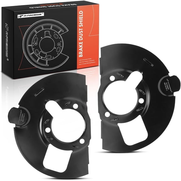 A-Premium Front Side Brake Dust Shields Compatible with Chevrolet, GMC & Cadillac Models - Silverado 1500 2014-2018, Tahoe 2015-2020, Suburban 2015-2020, Sierra 1500, Yukon XL, Escalade ESV, 2-PC Set